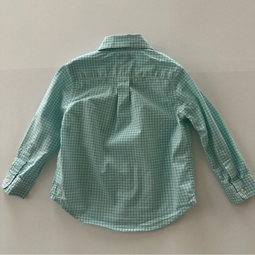 Ralph Lauren 24 Months Baby Boy Mint Green Shirt Easter Spring Summer - Picture 4 of 4